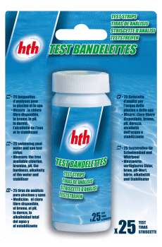 hth - 5in1 Teststreifen - Cl/pH/TAC/br/Stab/TH - 25 Stk.