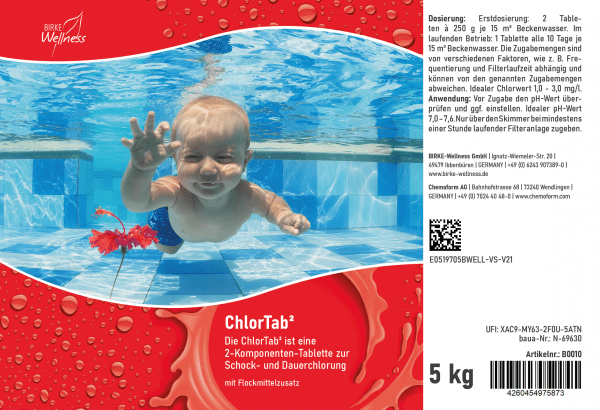 Chlortab² 5 kg Birke Wellness Poolchemie