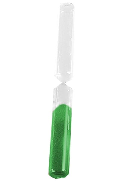 Eliga Sanduhren-Glaszylinder 15 min Sandfarbe grün